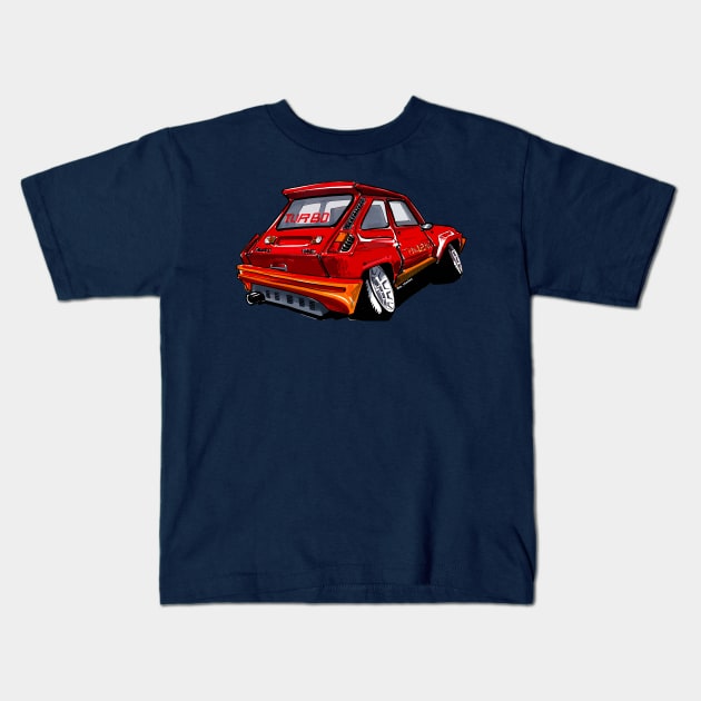 Renault 5 TURBO Kids T-Shirt by the_vtwins